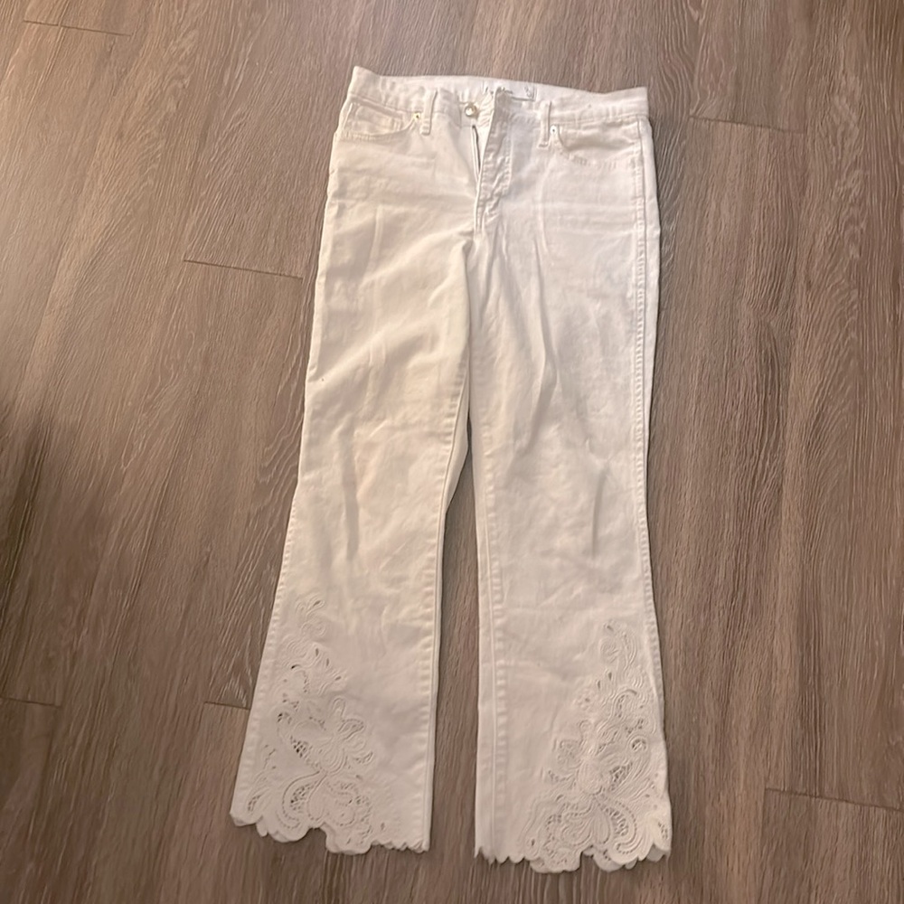 Sam Edelman white flair jeans